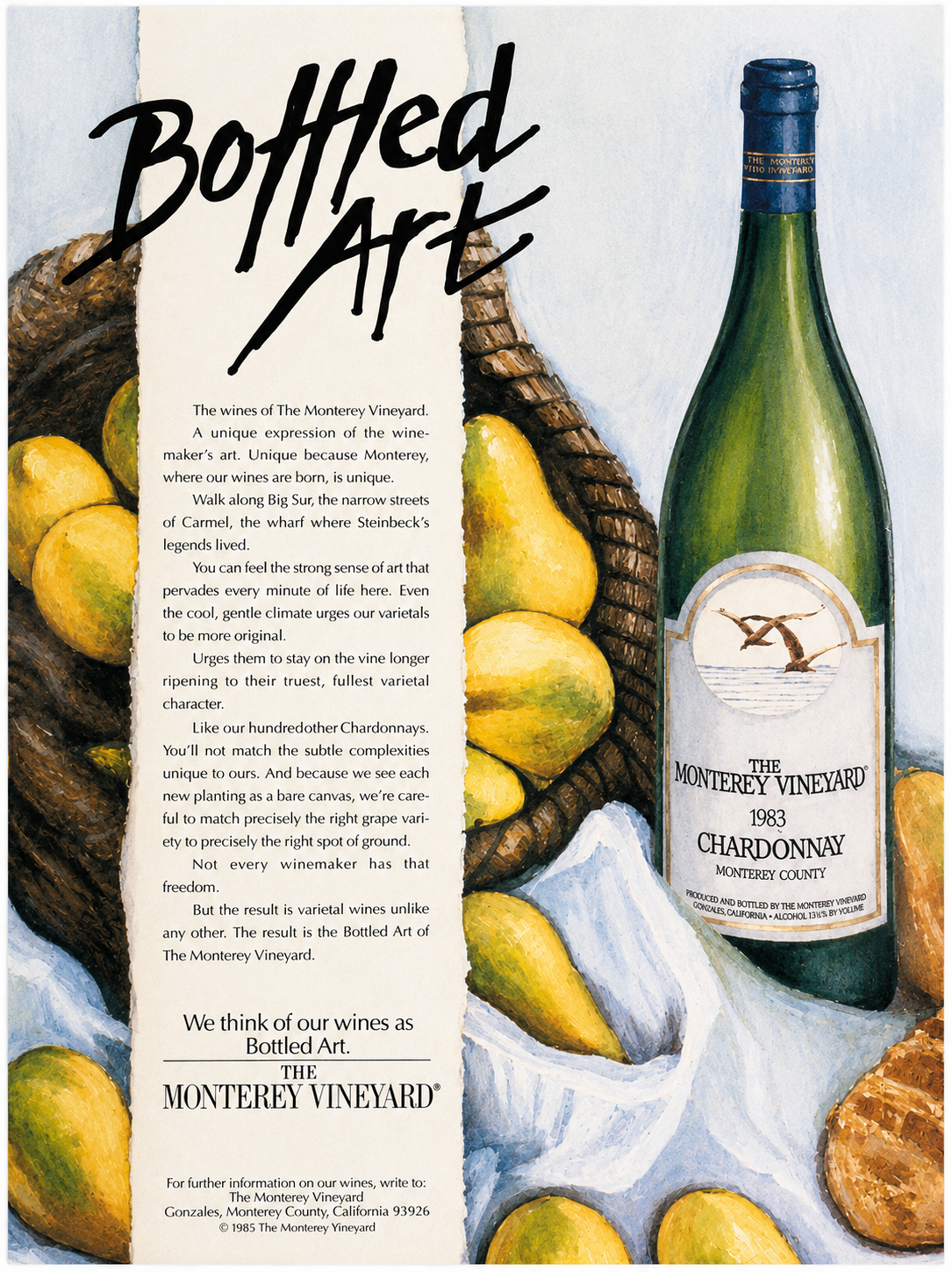 How One 1985 Advertisement Reveals California Wine Confidence