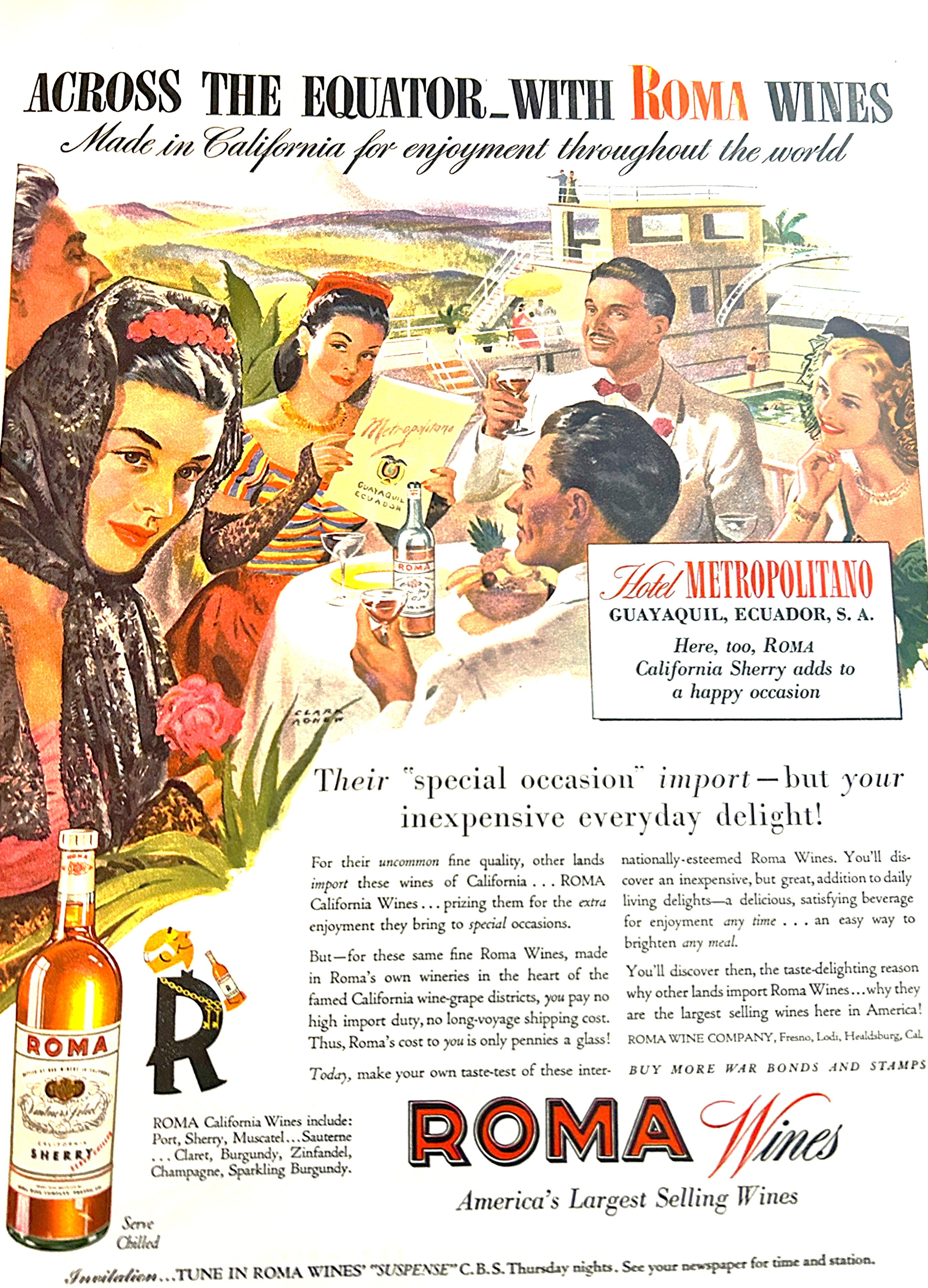 Why Would This Vintage Wine Ad Assert California Wines Were World Famous in the 1940s?