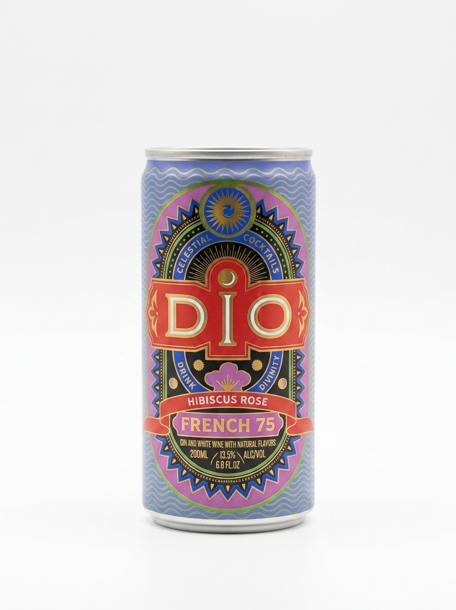 Dio Cocktails Hibiscus Rose French 75