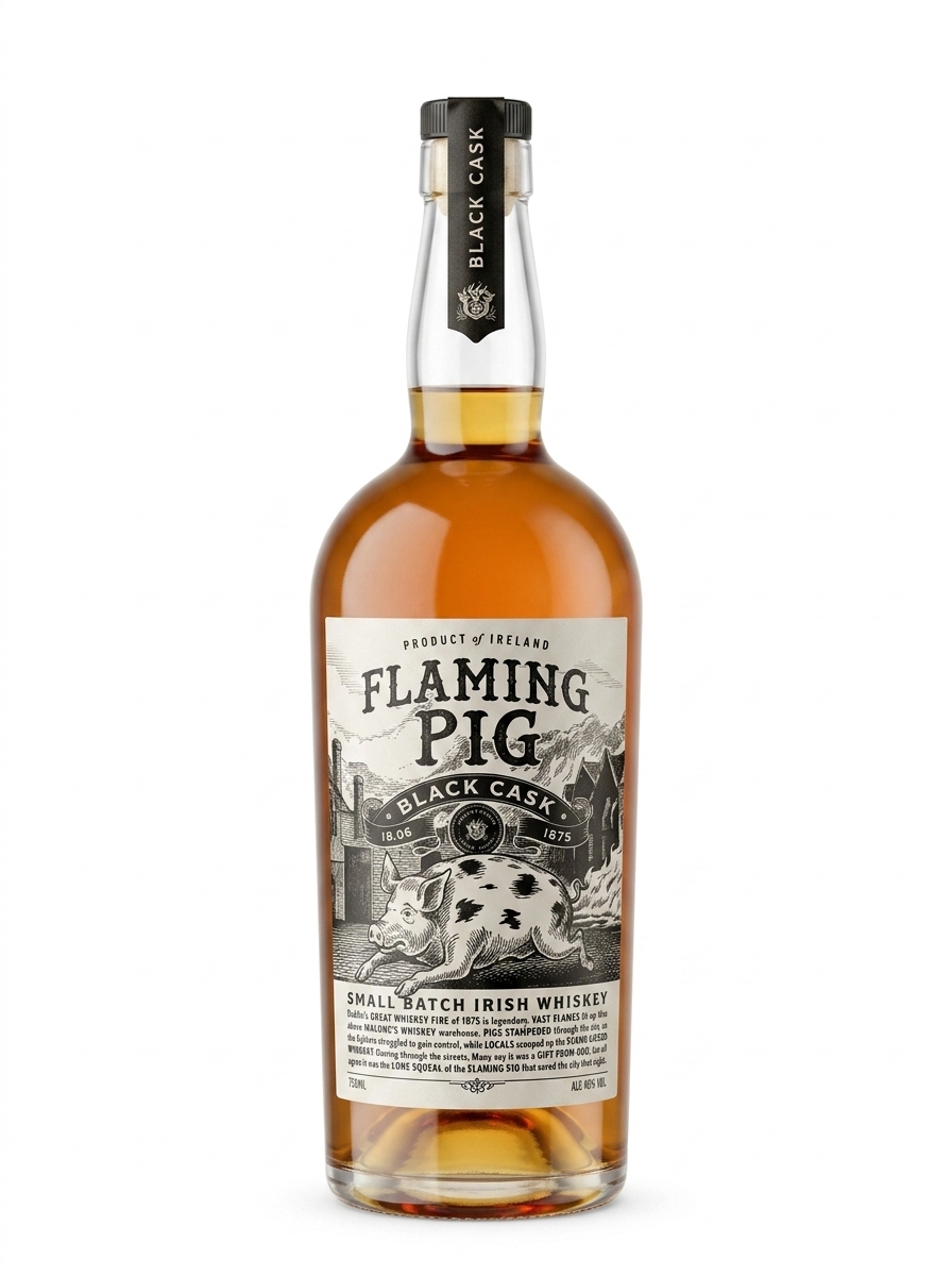 Flaming Pig Black Cask Small Batch Irish Whiskey