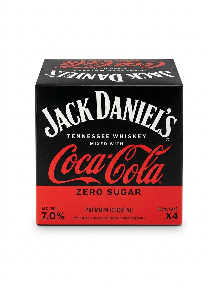 Jack Daniels Whiskey & Coca Cola Zero Sugar