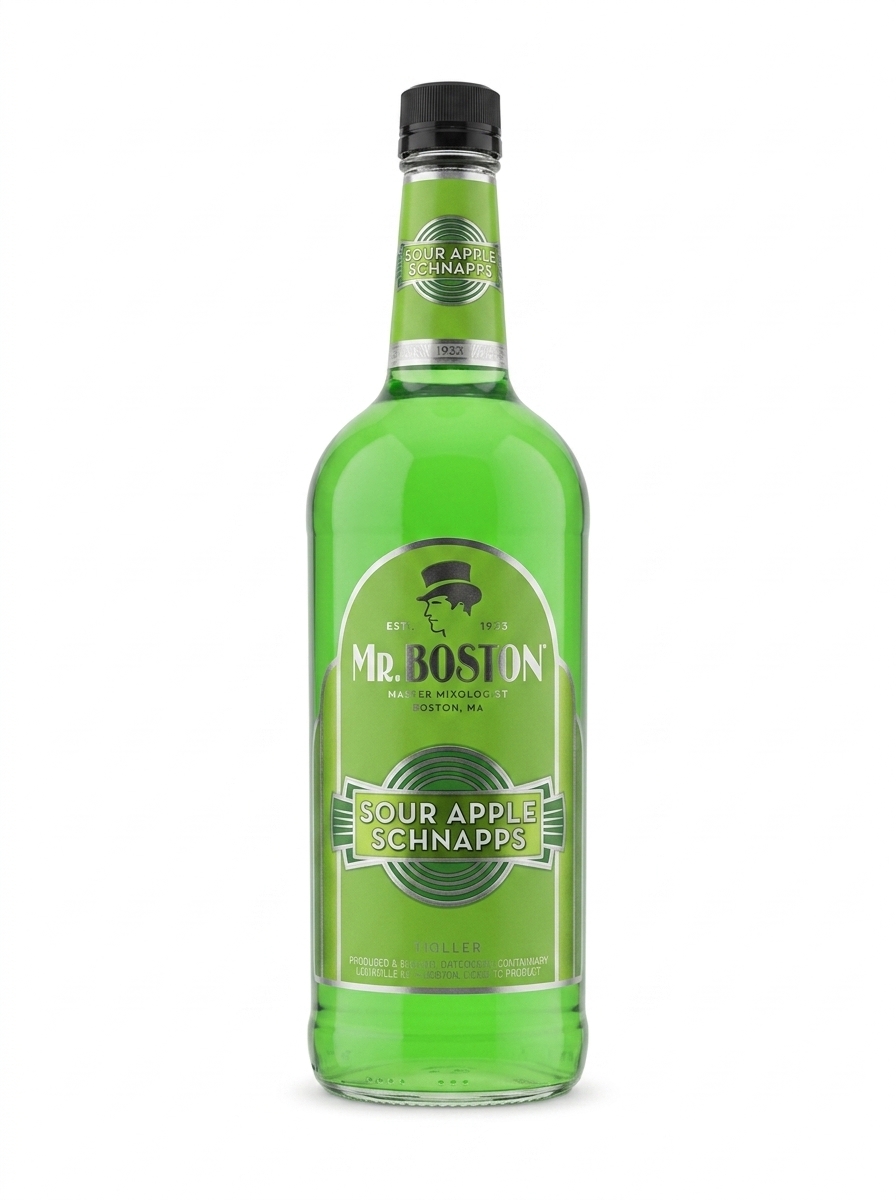 Mr. Boston Sour Apple Schnapps Liqueur